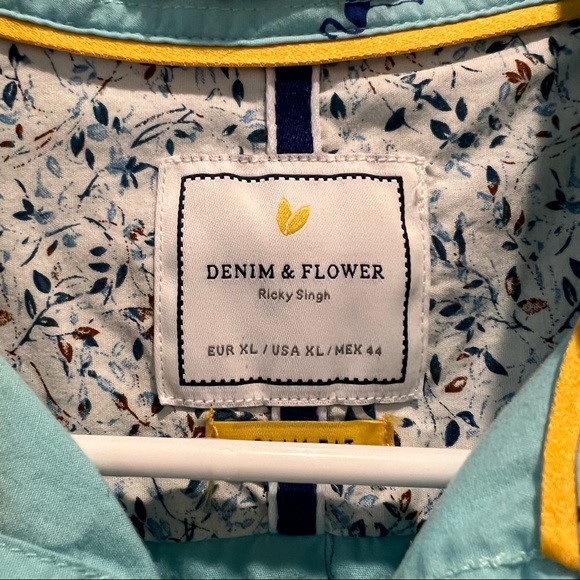 Mens button up tropical beach flamingo shirt size XL - Picture 2 of 2